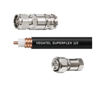 Кабельная сборка VEGATEL SuperFlex-1/2 (ГОСТ) (N-male - 4.3-10-male) 1м